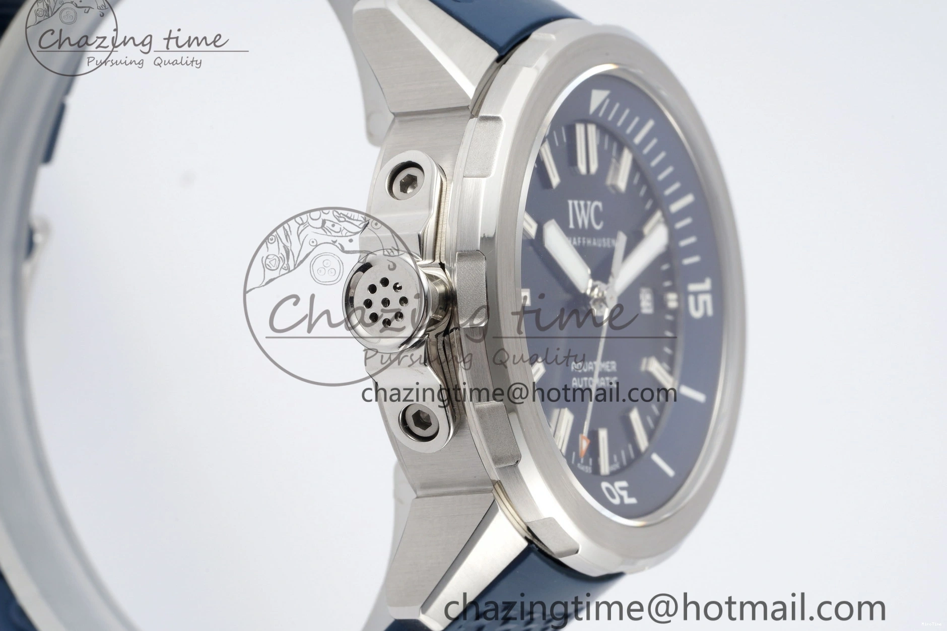 MIROTIME 0416 WellDesigned Aquatimer Automatic SS RSF 1:1 Best Edition Blue Dial on Blue Rubber Strap A 7057